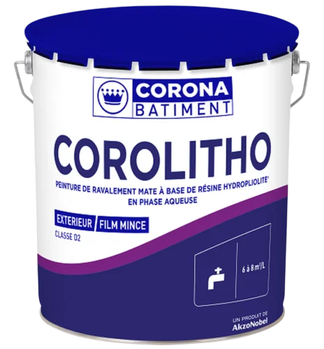 Peinture façade mate COROLITHO Corona Bâtiment extérieur film mince