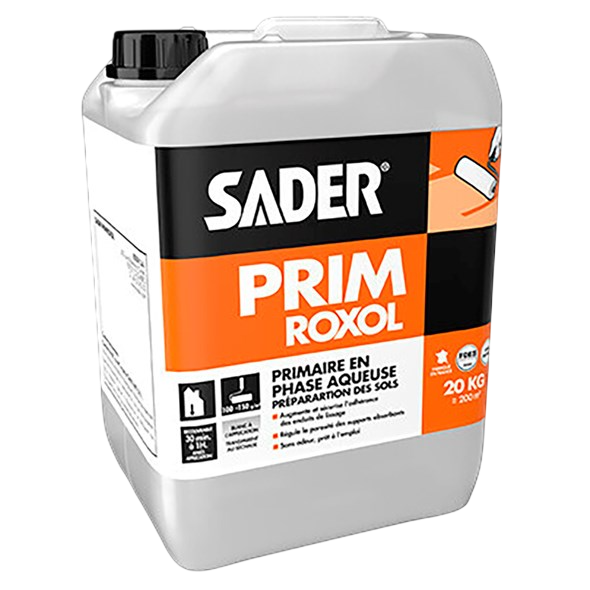 Bidon de primaire d’accrochage Primroxol pour préparation des murs avant enduit