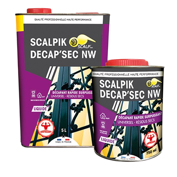 Bidon de décapant peinture Scalpik Decap sec NW pour rénovation surfaces