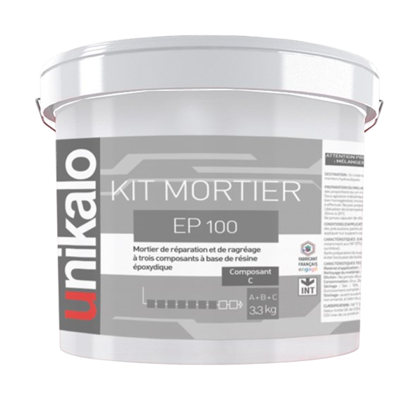 Mortier époxy Unikalo EP 100 pour réparation et ragréage