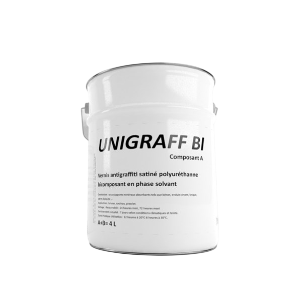Vernis antigraffiti polyuréthane Unigraff BI bicomposant
