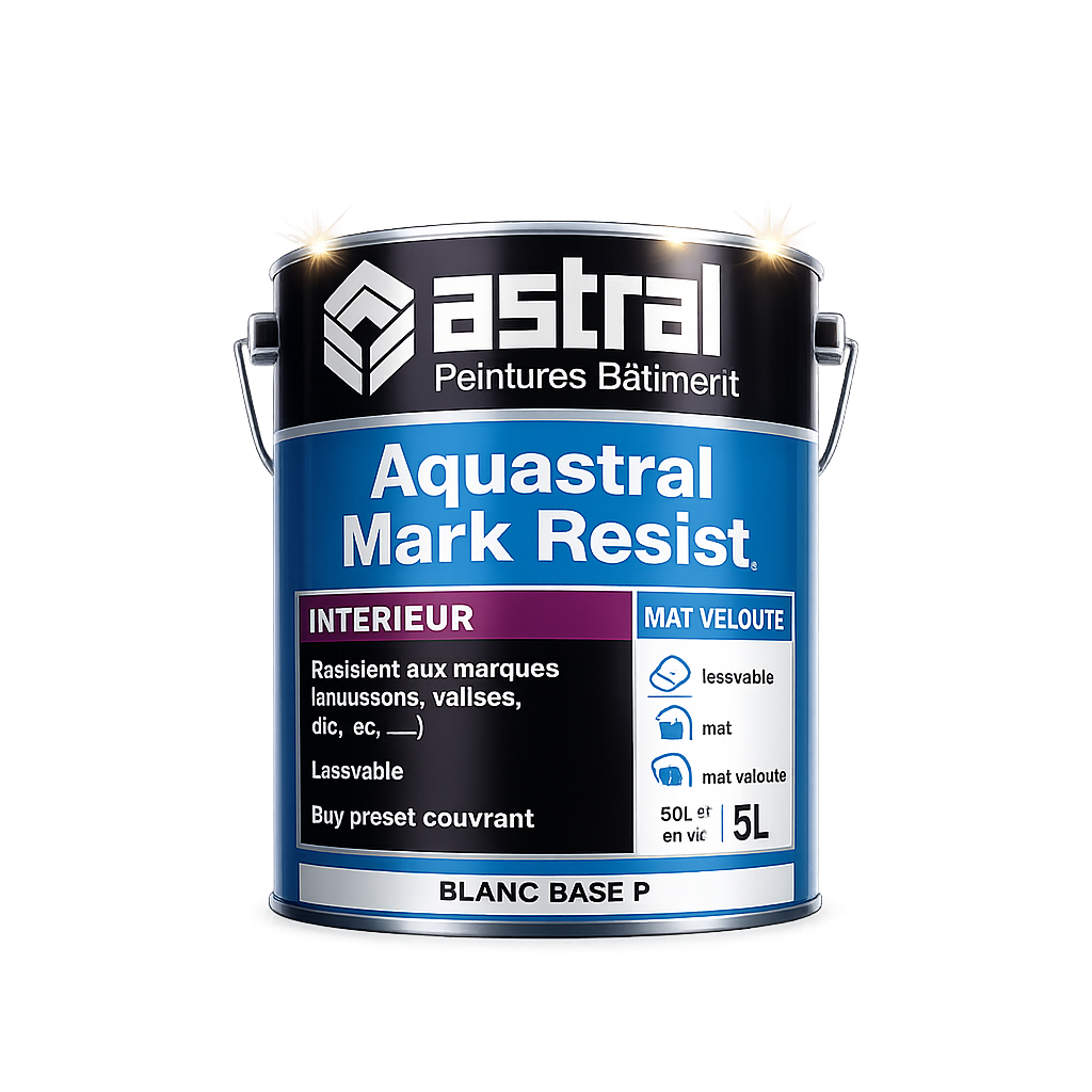 Pot de peinture Astral Aquastral Mark Resist mat velouté blanc base P.