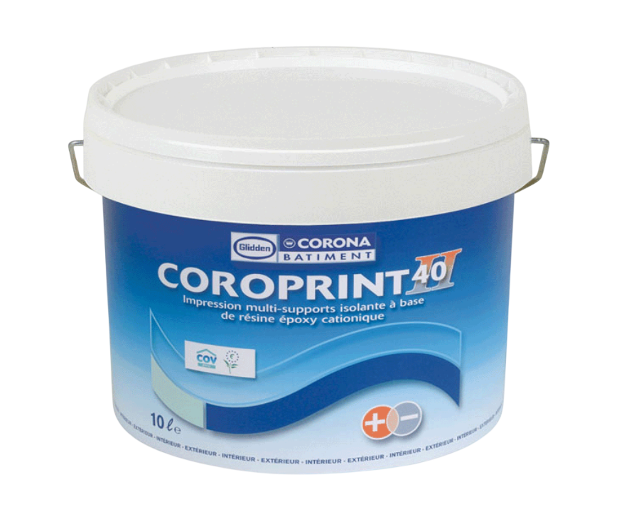 Pot de peinture d'impression isolante Corona Coroprint 40 pour supports difficiles.
