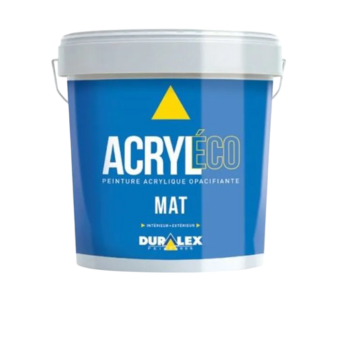 Pot de peinture acrylique opacifiante mate Duralex Acryl'éco.