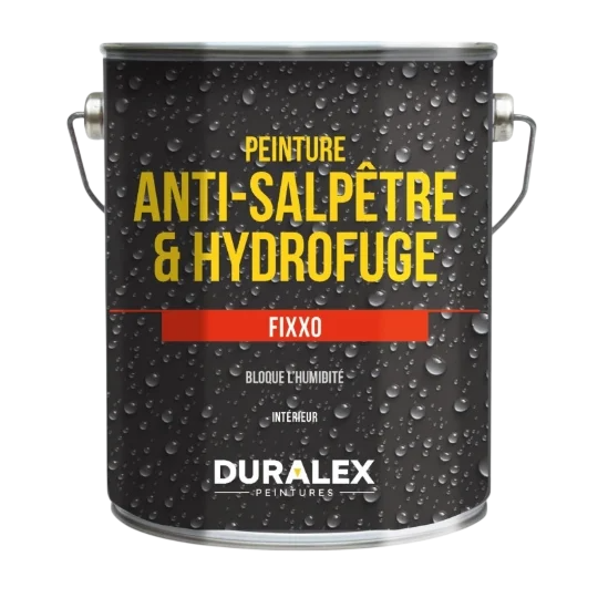 Pot de peinture technique Duralex Fixxo anti-salpêtre et hydrofuge.