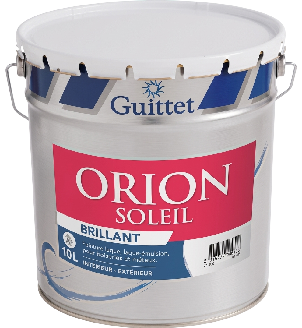 Fût de 15L de peinture laque brillante Orion Soleil de Guittet.