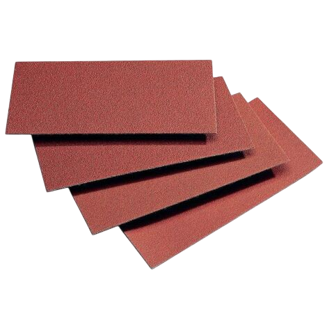 Coupes abrasives Mirka Basecut de couleur rouge avec système Velcro.