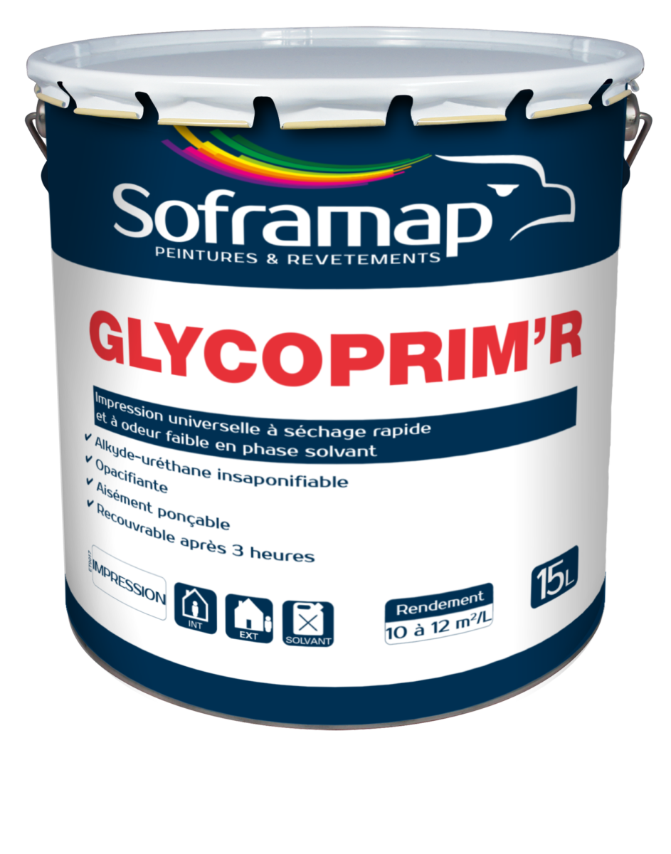 Pot de 15 litres de peinture d'impression Soframap Glycoprim'R.