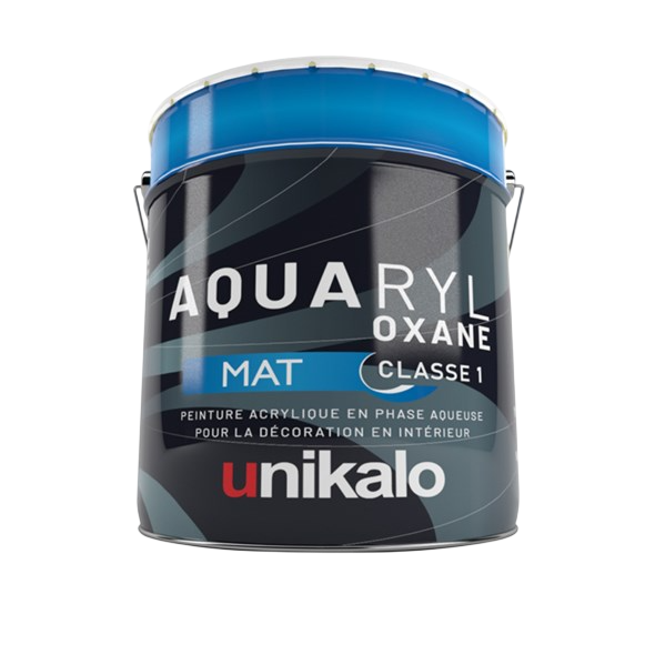 Pot de peinture acrylique mate Unikalo Aquaryl Oxane Mat haute résistance Classe 1.