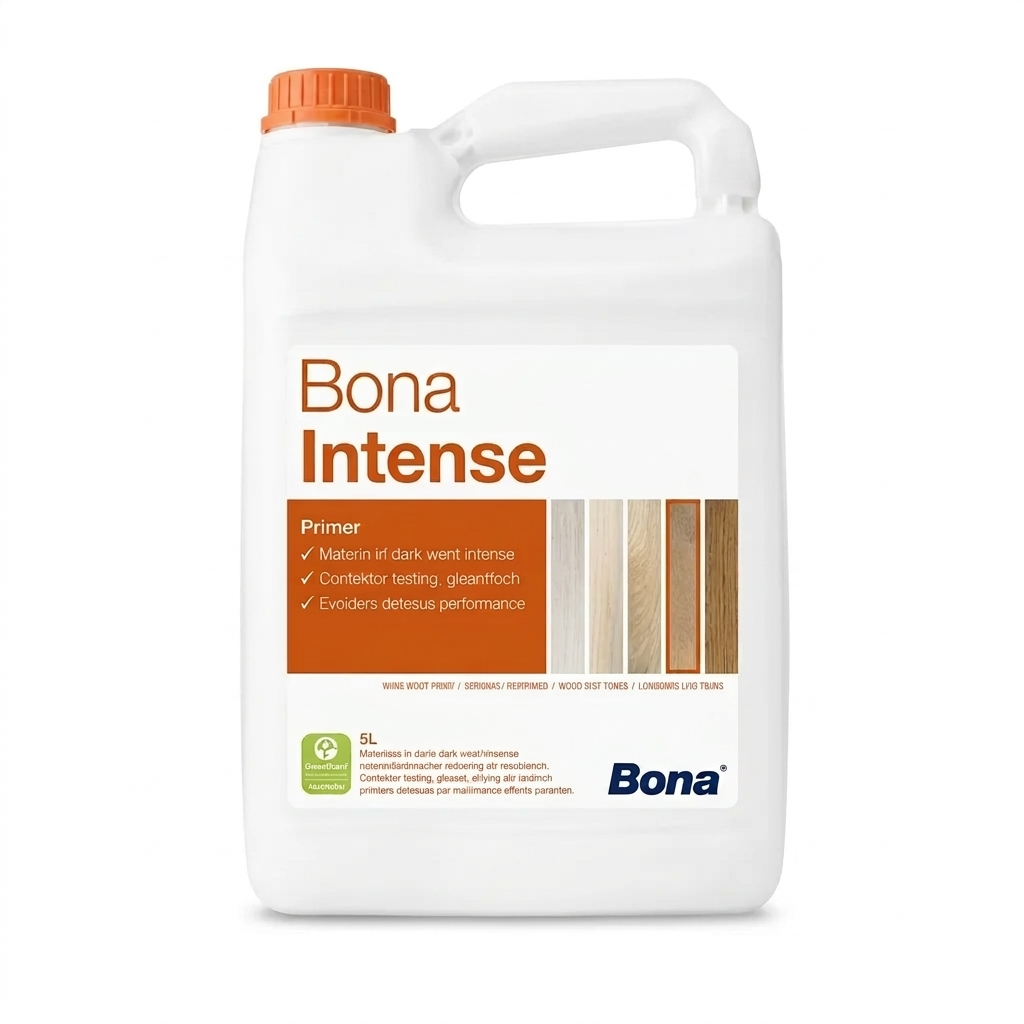 Bidon de 5L de Bona Intense Primer, couche de fond d'impression aqueuse pour parquets en bois.