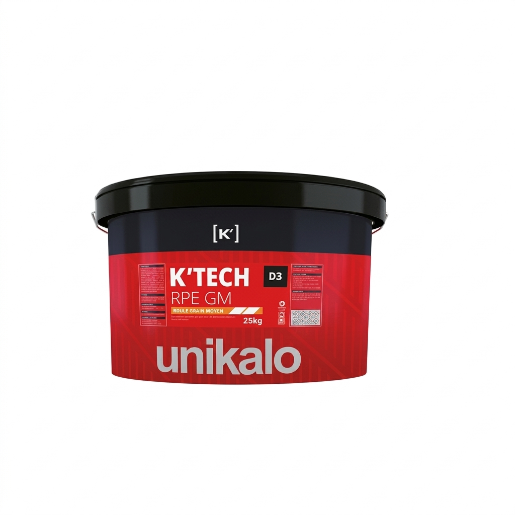 Seau de revêtement plastique épais Unikalo K'tech RPE GM grain moyen pour façade D3.