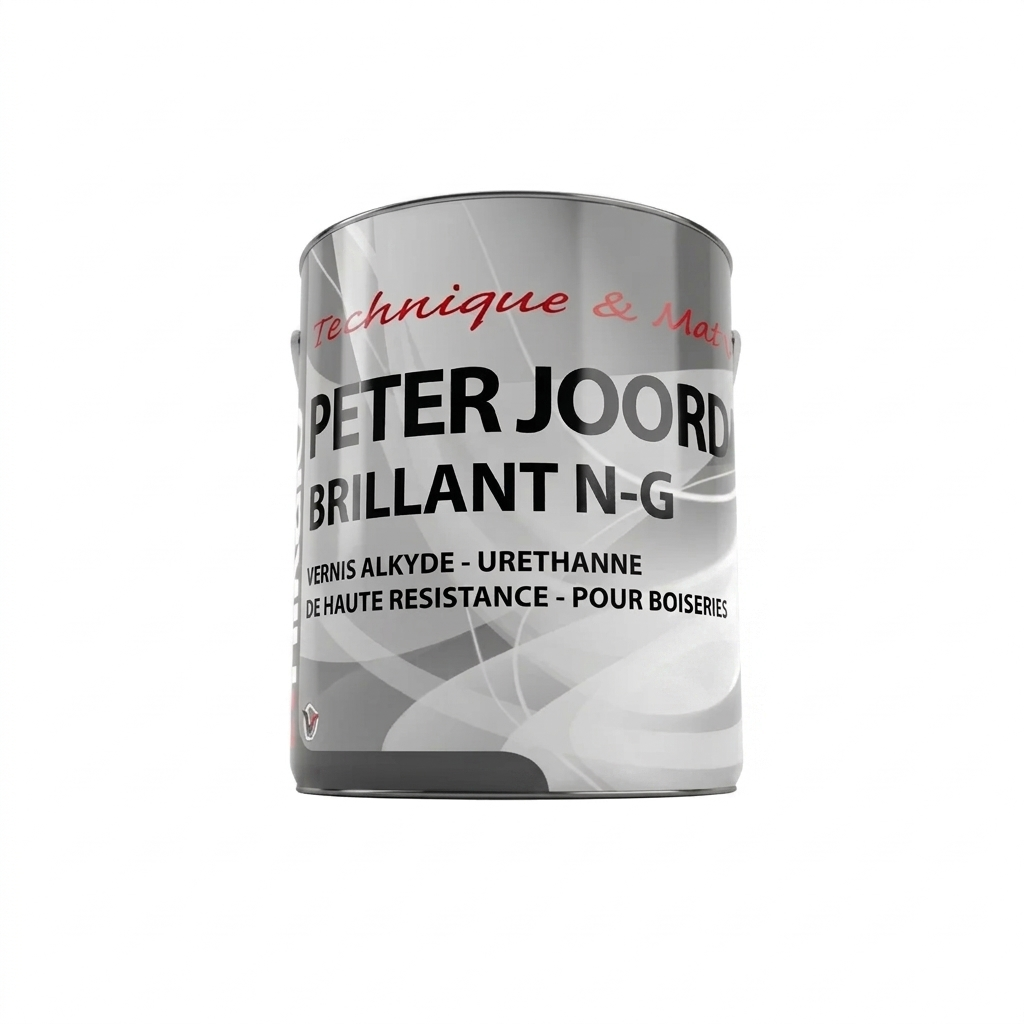 Pot de vernis alkyde-uréthane Peter Joord Brillant N-G d'Unikalo de haute résistance pour boiseries.